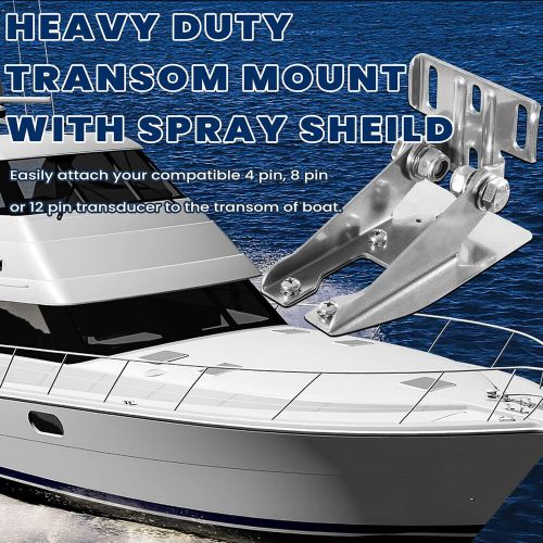 Garmin Heavy Duty Transom Mount 010-12006-11 W/spray Sheild 4/8/12pin Transducer, US $29.50, image 9