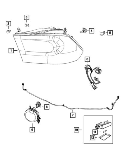 Genuine Mopar Headlamp Park And Turn Lamp Right 68093220AD, US $822.36, image 3