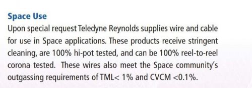 Huge spool of teledyne thermatics 15-15918 special purpose cable 1700 ft. nasa