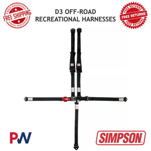 Simpson D3 Off-Road Recreational Harnesses 2" Straps Bolt in Padded 5-point, US $159.60, image 9