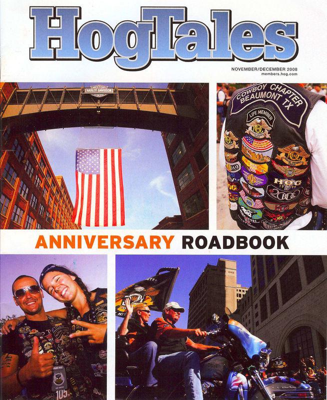 2008 nov/dec harley hog tales magazine-last issue-roadbook-25th hog-105th harley