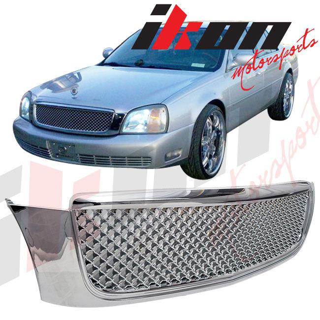 00-05 cadillac deville chrome diamond mesh grill grille