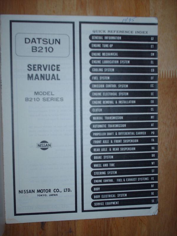 1976 DATSUN B210 SHOP MANUAL ORIGINAL SERVICE BOOK! , US $34.50, image 4