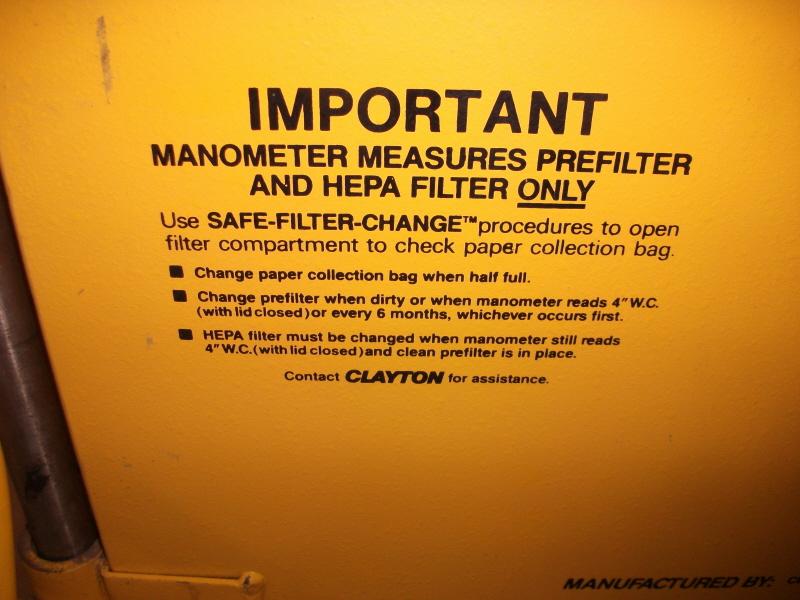 CLAYTON BCE 1500, BRAKE CLEANING, VACUUM, HEPA, DUST ENCLOSURE, US $749.00, image 7