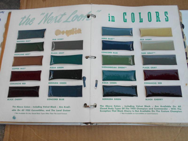 Sell vintage 1936 1951 DUPONT paint chip book Packard Kaiser Nash Hudson 38 Willys in