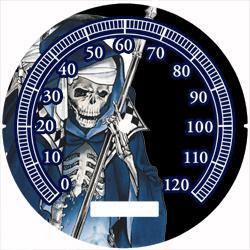 Custom speedometer face for a harley davidson softail dyna wideglide