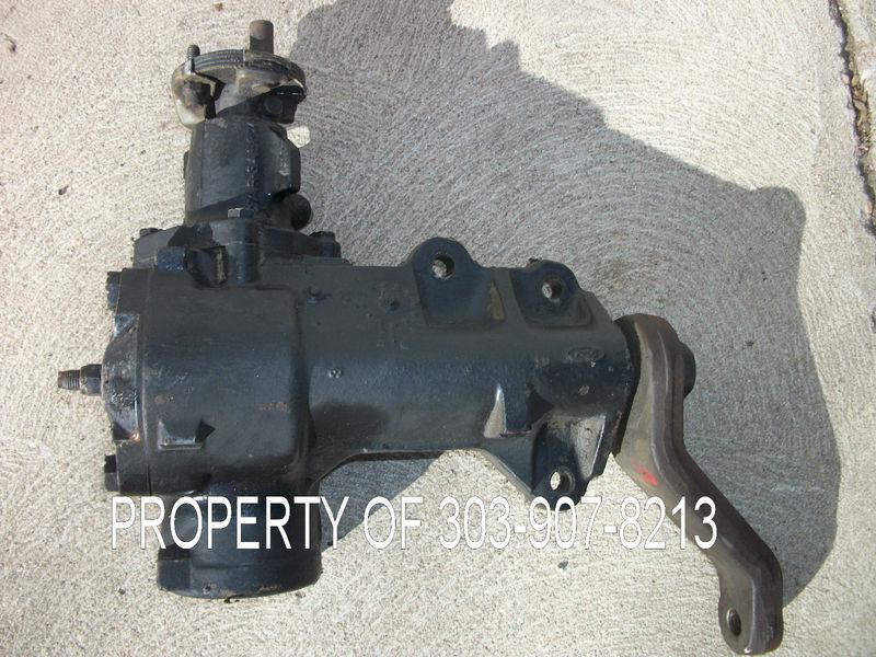 Ford 4wd bronco f100 f150 pick up truck power steering gear box w/pitman arm