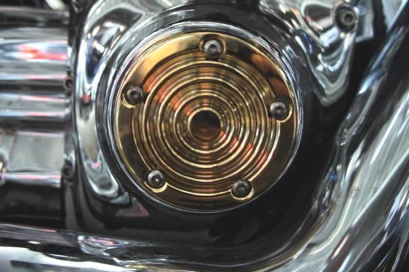 Sell SOLID BRASS TIMING COVER HARLEY DAVIDSON OLD SCHOOL BOBBER EVO