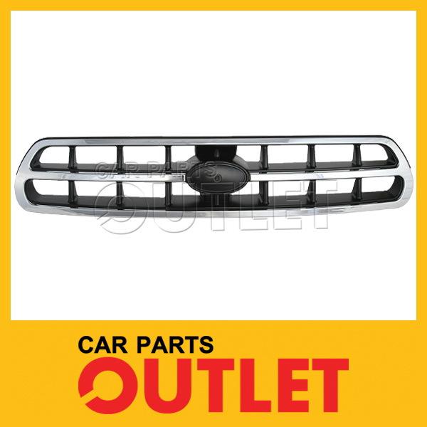 Subaru outback front chrome grille frame black insert assembly replacement 00-02