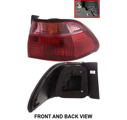 98-00 accord sedan taillight taillamp outer rh right side rear brake light lamp