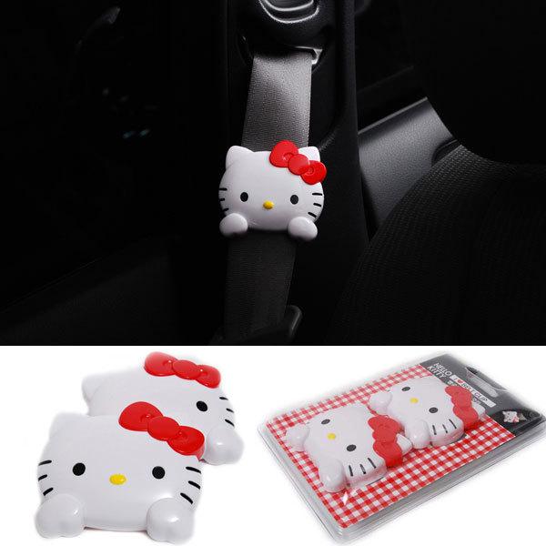 New / hello kitty car safety seat belt clip stopper clamps// vehicle accessories