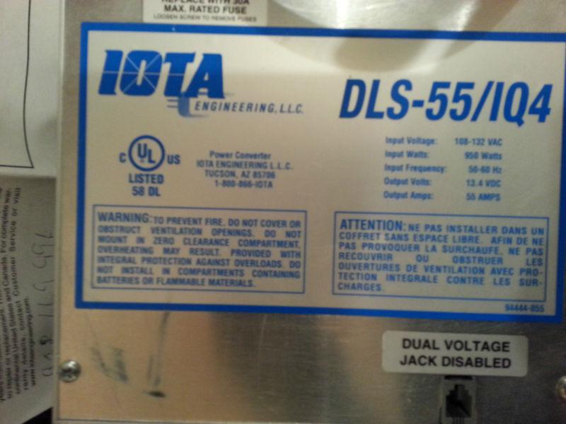 Iota 55 amp rv power converter charger model w/ smart charge model dls55iq4