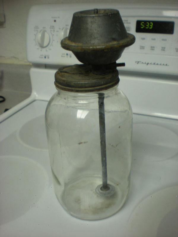 40's 50's Vintage Windshield Wiper Washer Jar Glass Bottle Fluid Pump Accessory , US $32.95, image 1