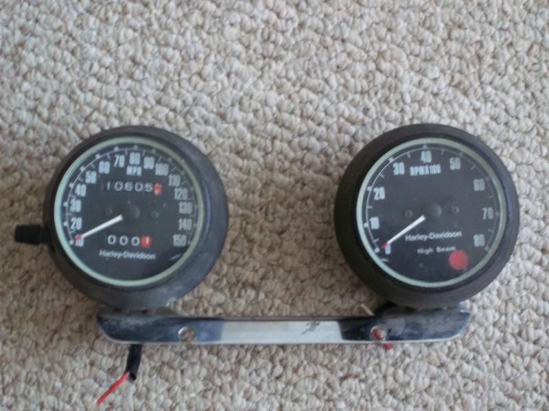 70s harley davidson gauge set