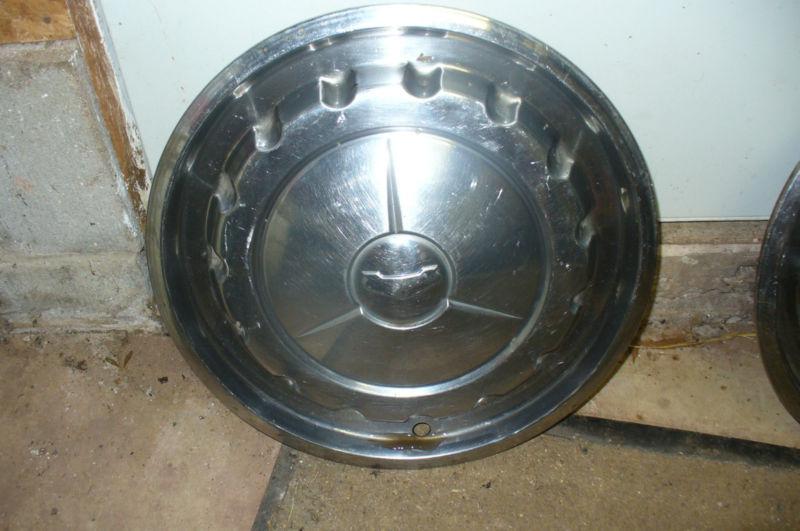 1957 Chevrolet chevy Bel Air hubcaps set of four Nice!, US $44.99, image 3