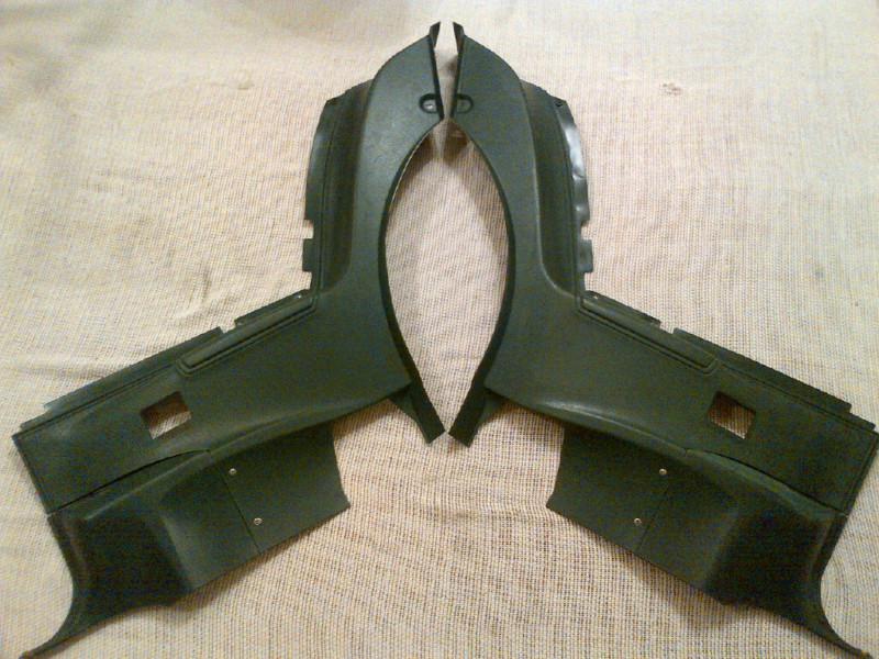 1974 dodge charger se brougham lower rear interior trim panels (green)