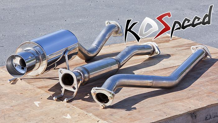 02-06 acura rsx base stainless steel ss catback exhaust system 4.0" muffler tip
