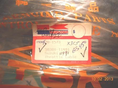 Trottle cable new gs450 close 