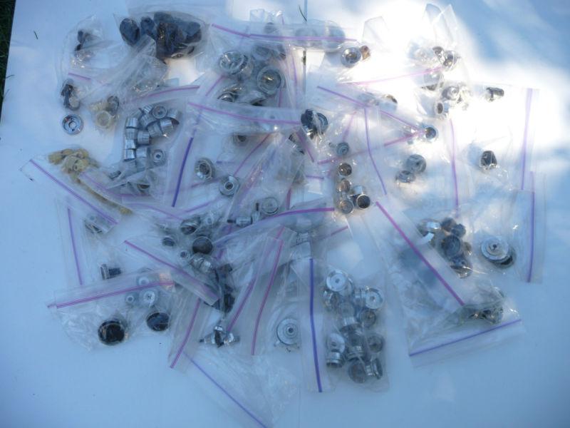 Lot of 190 various vintage car radio knobs, dials, & buttons. 1950s-1970s?  