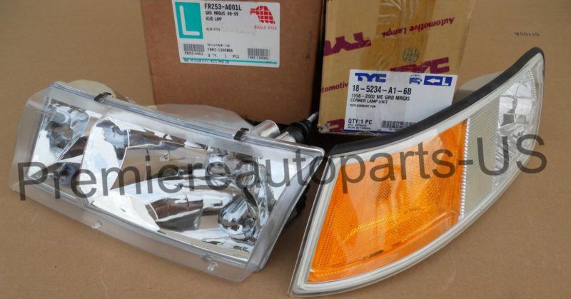 1998-2002 grand marquis brand new headlight and marker light left side 2pcs