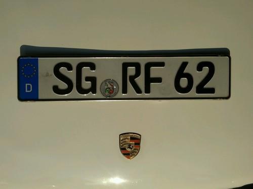 Sg rf62 porsche 356 911t 911s 912 914 original german license plate,vw audi bmw