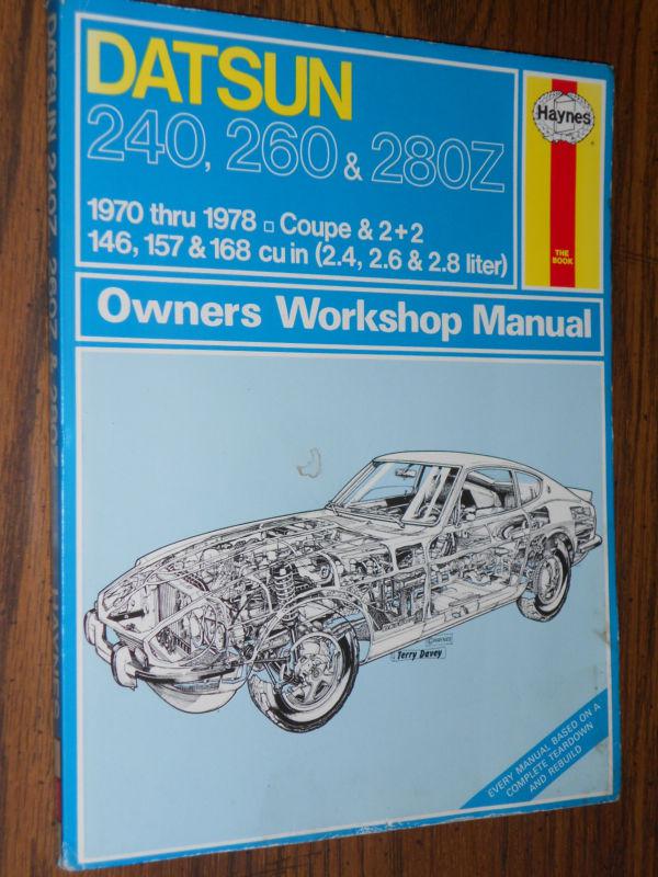 1970-1978 datsun / 240z / 260z / 280z / 280zx / shop manual / book / 77 76 75 74