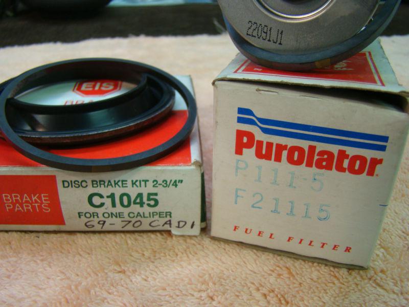 60's 70's NOS Caddy Olds Cadillac Fuel Filter & Brake Caliper Rebuild Kit, US $9.99, image 3