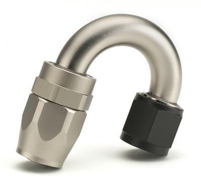 Mr. gasket push-on hose fitting -10 an swivel female threads 180 degree f18010