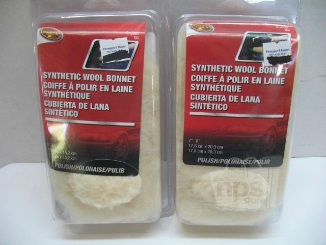 Detailer's choice 6-256t & 6-278t synthetic wool bonnets lot of 2 new