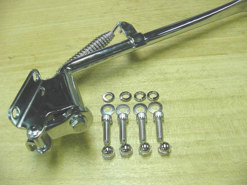 Harley softail complete kickstand replaces #50087-89a w/hardware 1989 to 1999
