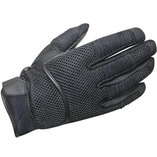 Motorcycle biker mesh mechanic gloves leather palm 2xl
