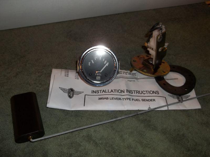  stewart-warner fuel gauge and fuel sender kit new 