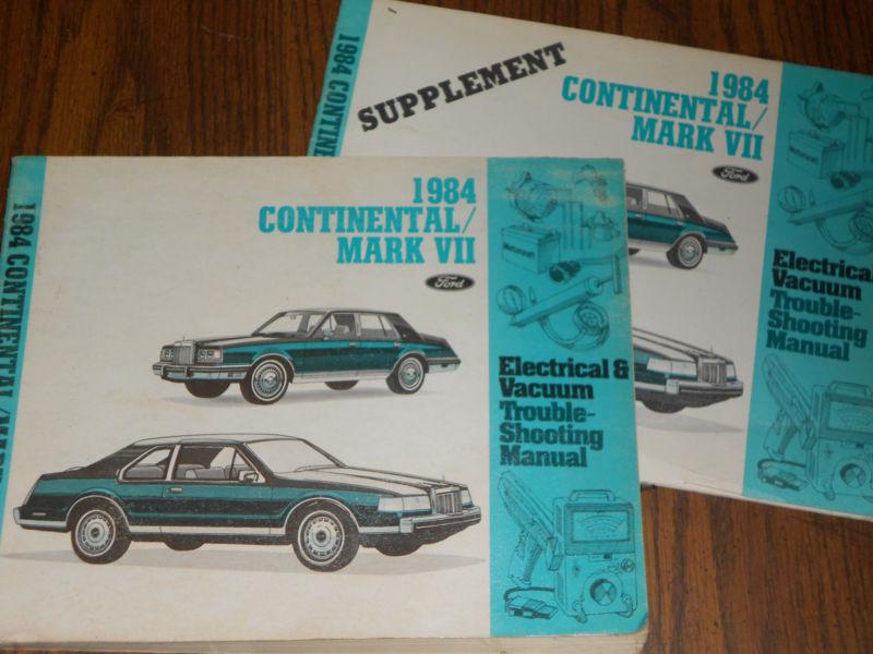 1984 lincoln continental / mark vii / wiring & vacuum diagrams shop manual set