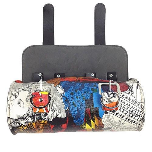 Motorcycle Universal Toll Bag PU Leather Saddlebag Round Rivet Fork Bag Colorful, US $19.99, image 2