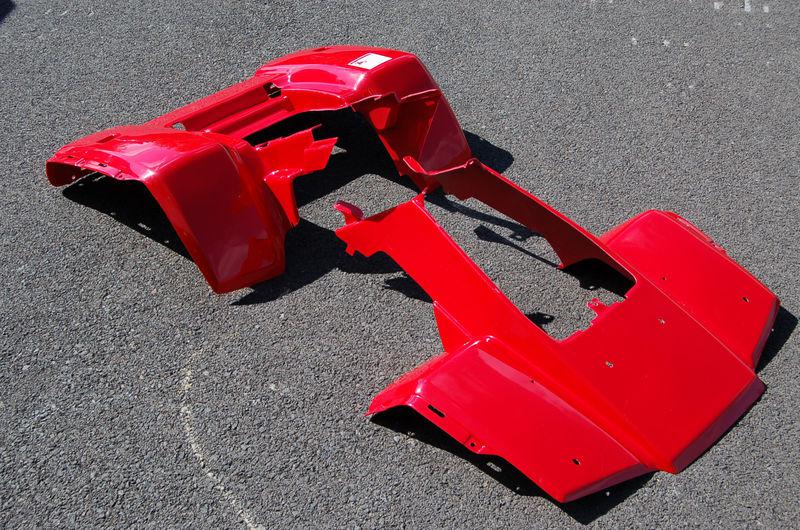Honda trx 250 fourtrax red front and rear plastic fender set trx250