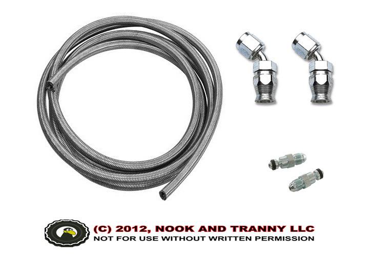 Sell LT1 LS1 T56 Swap Hydraulic Clutch Hose Line Kit 36" AN4 45 DEG/45