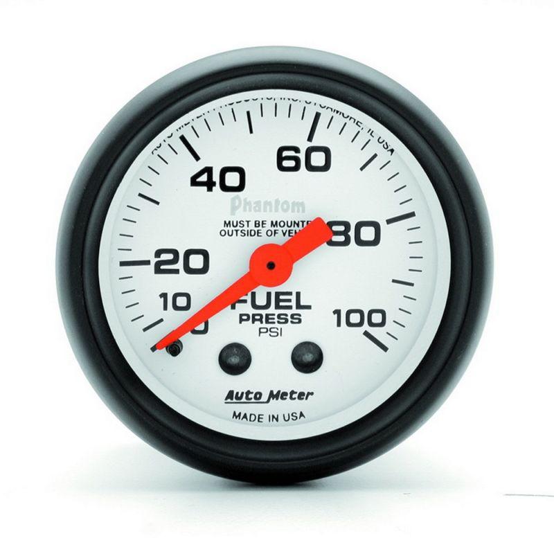 2 1/16" auto meter 5712 phantom  fuel pressure analog gauges 0-100 psi -