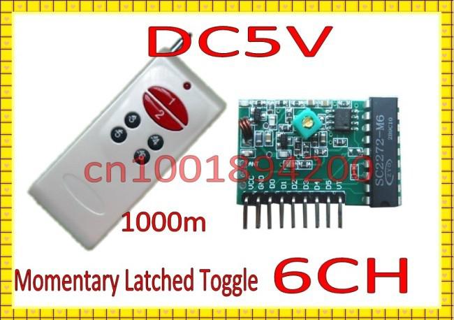 Decoding rf transmitter receiver module1000m 6ch remote control system m4 l4 ttl