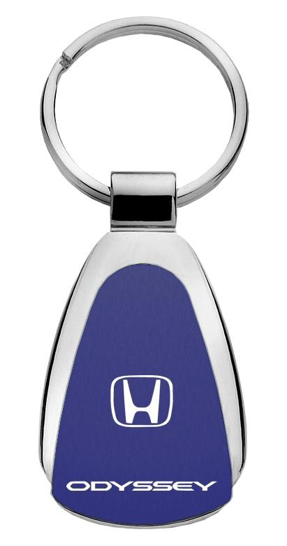Honda odyssey blue blue tear drop metal key chain ring tag key fob logo lanyard