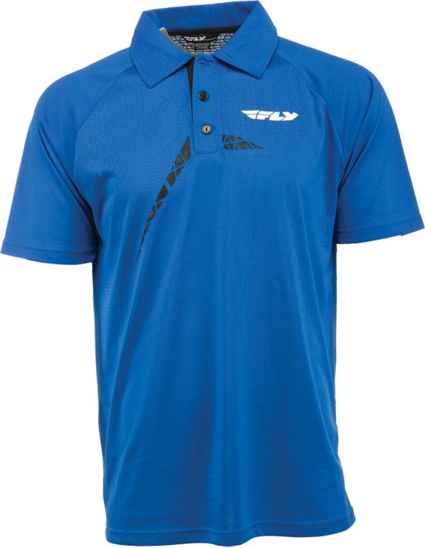 Fly racing fly polo shirt blue small