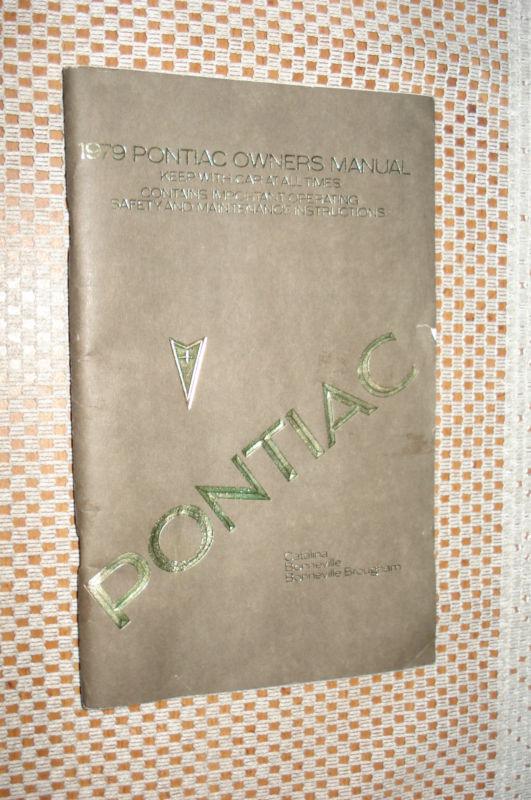1979 pontiac owners manual original glovebox book