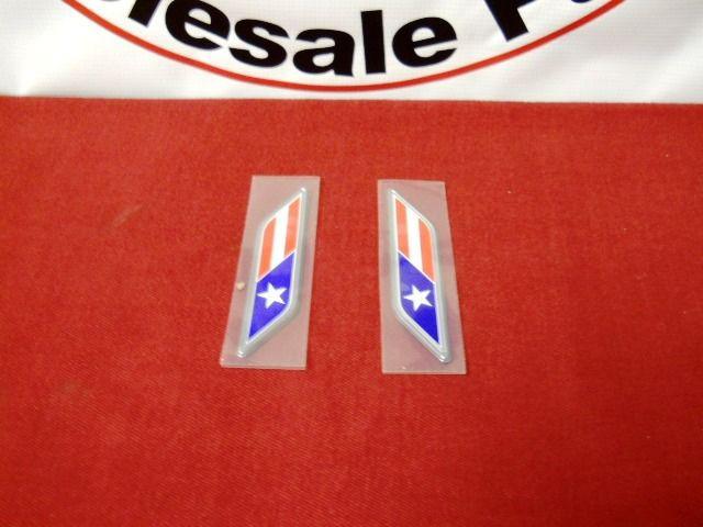 2012 2013 fiat  500/500c fender emblems usa flag colors oem
