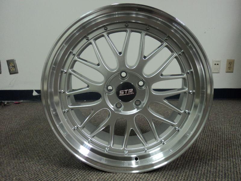 Str601 wheels  set of staggered 19x8.5 & 19x9.5  silver 5x112  19" mercedes audi