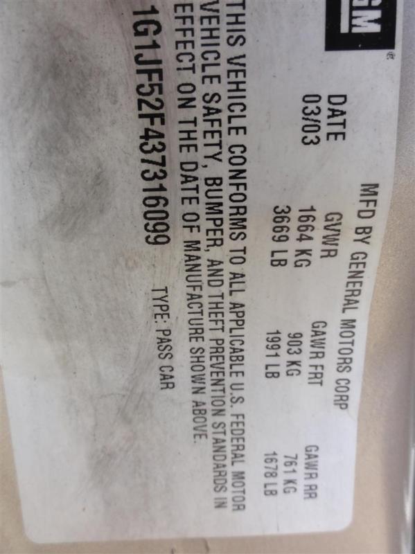 02 03 04 05 cavalier starter motor 2.2l vin f