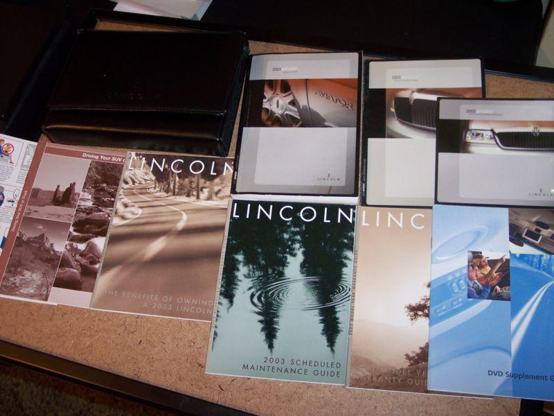 2003 lincoln aviator owners manual guide and case--b0188