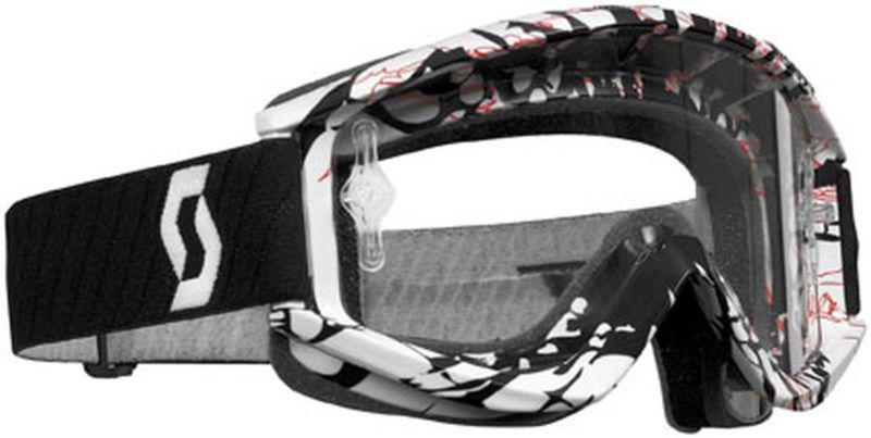 Scott recoil xi pro w/ silver chrome works lens adult goggles,smash/black