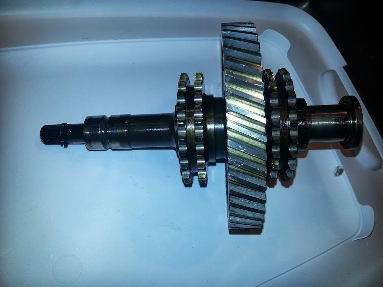 Porsche 911 intermediate shaft with gear and sprockets, "0" size