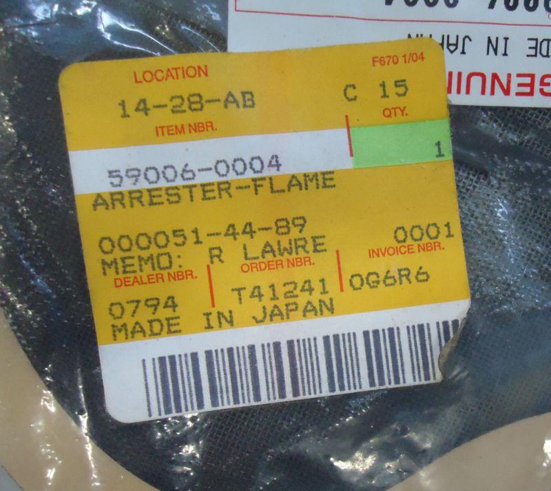 Genuine 2004 KAWASAKI KX250F SPARK FLAME ARRESTER / ARRESTOR # 59006-0004, US $9.75, image 2
