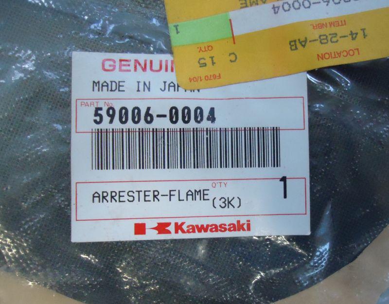 Genuine 2004 KAWASAKI KX250F SPARK FLAME ARRESTER / ARRESTOR # 59006-0004, US $9.75, image 3