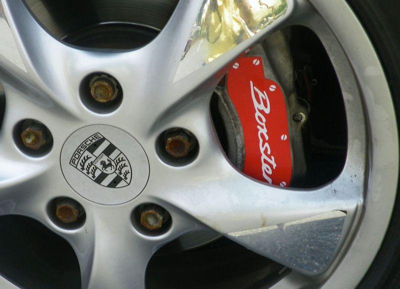 Boxster 981 986 987 peel-n-stick laminate covers 4 calipers "no tire removal 